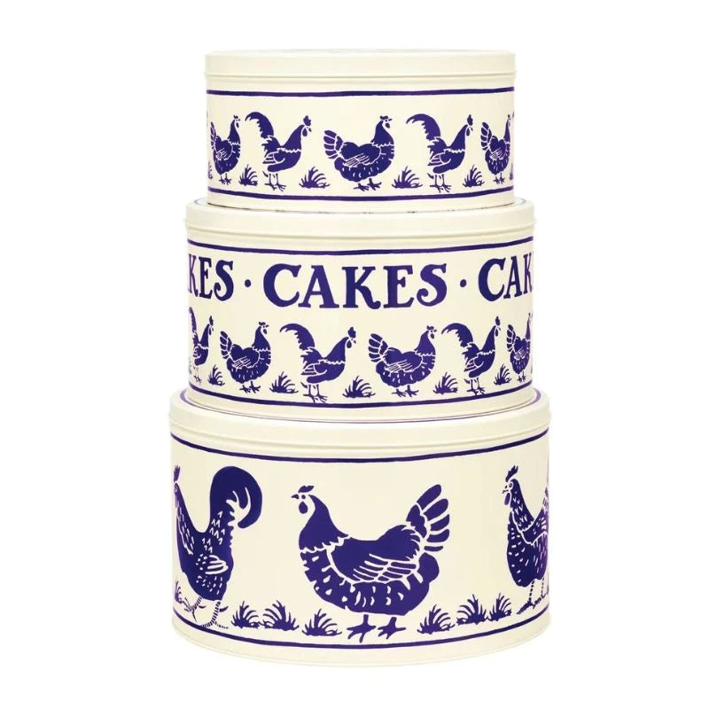 Blue Hens Set of 3 Cake Tins