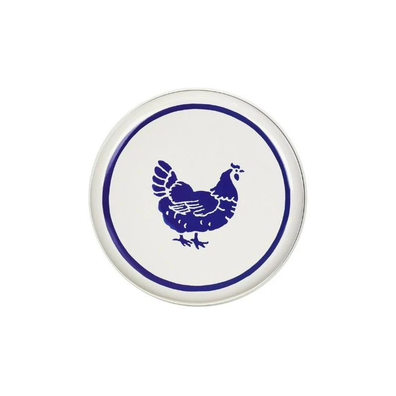 Blue Little Hen Set of 3 Round Caddies