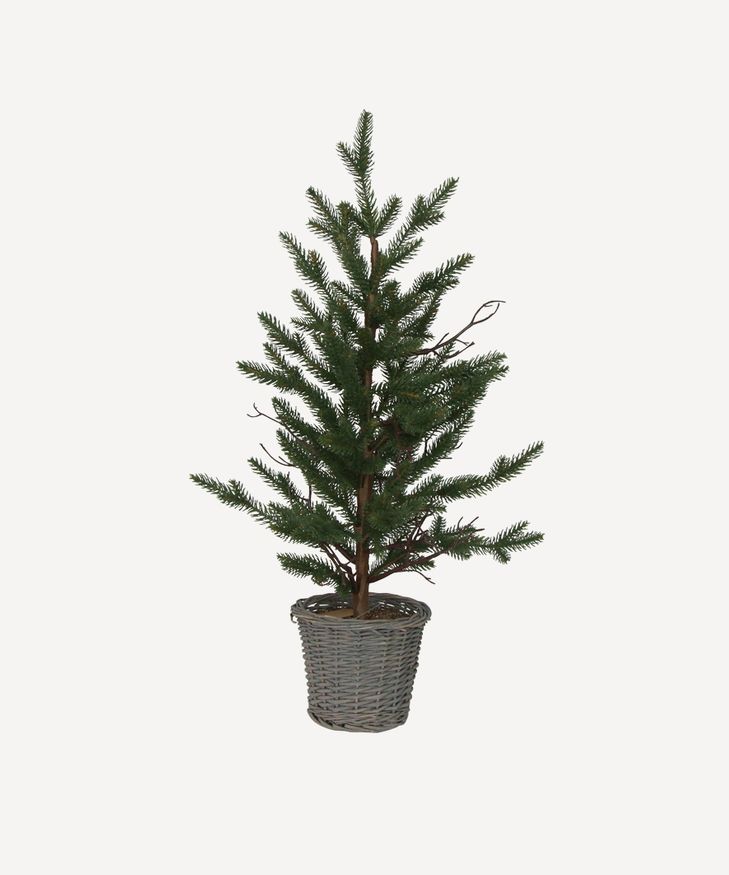 Pine Tree Rattan Basket Medium