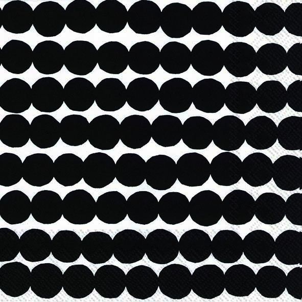 marimekko Rasymatto Black Cocktail Napkins