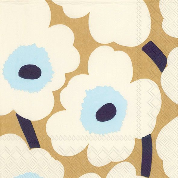 marimekko Unikko Cream Gold Napkins