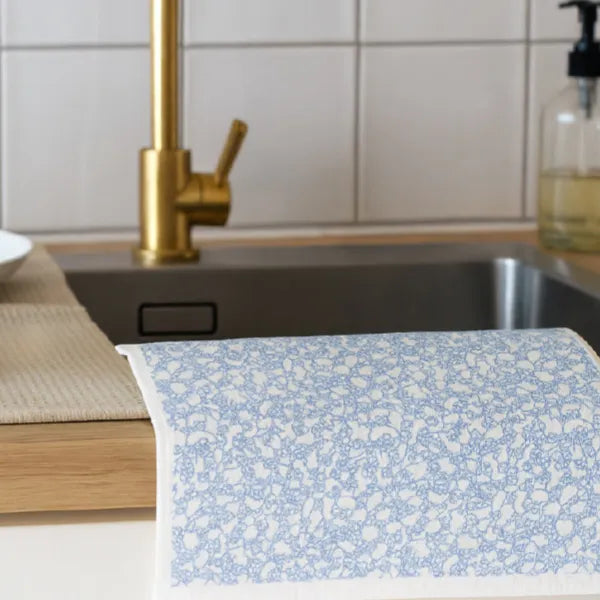 Printed Dish Cloth ISE Blue