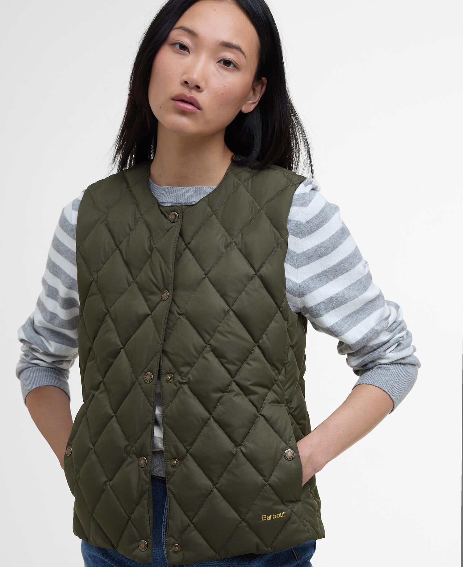 Barbour Fiona Down Gilet Olive/Ancient