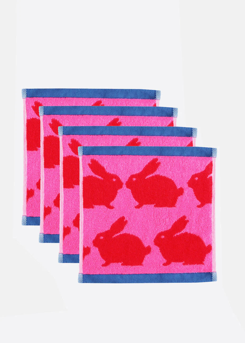 Kissing Rabbits Organic Cotton Face Cloth