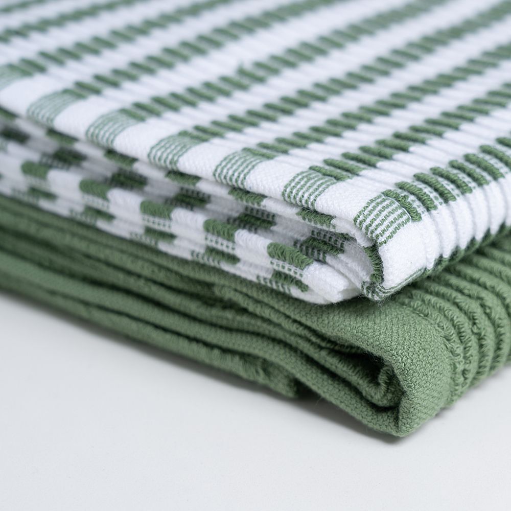 Ribbed Tea Towel Set of 2 Herb