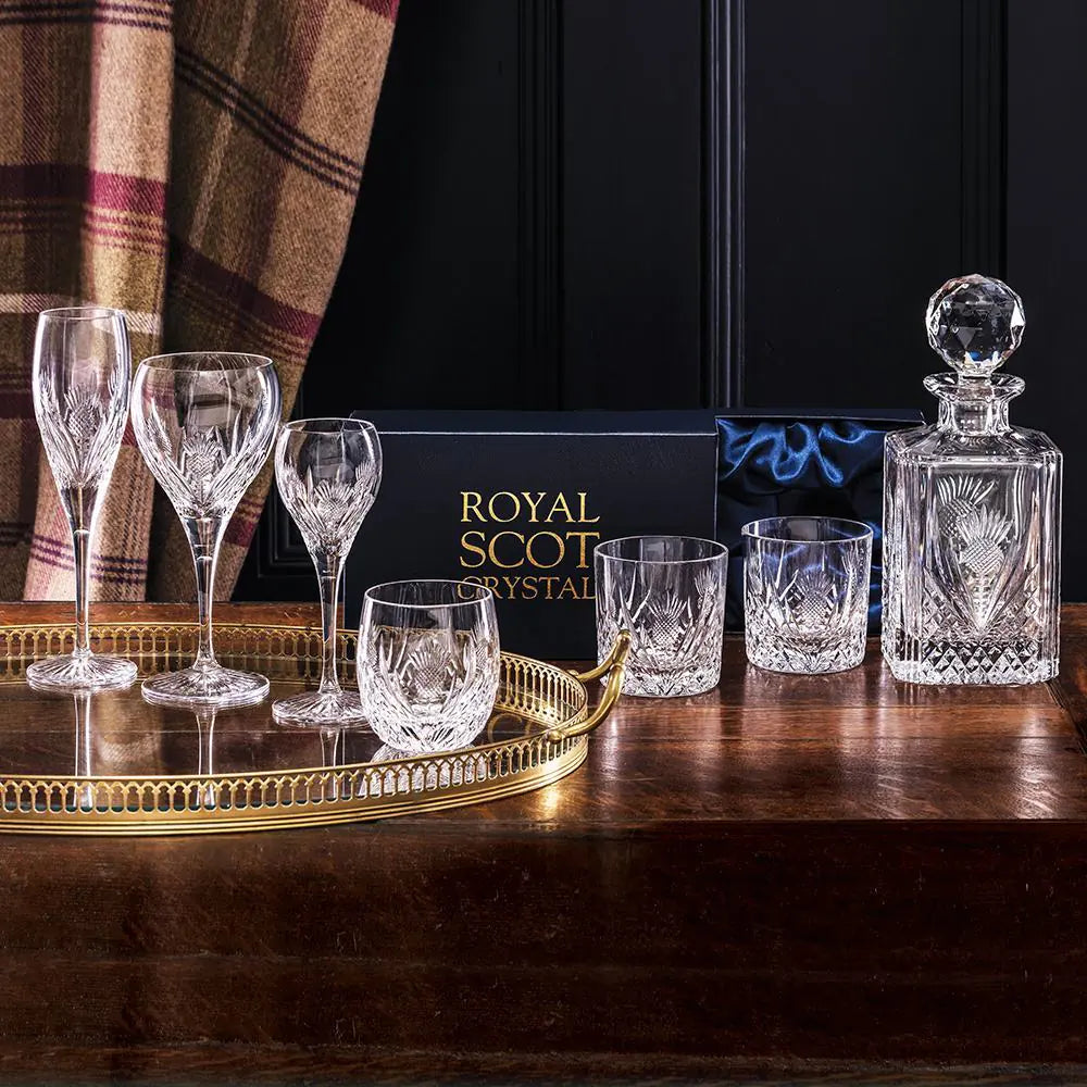 Scottish Thistle Square Decanter 750ml
