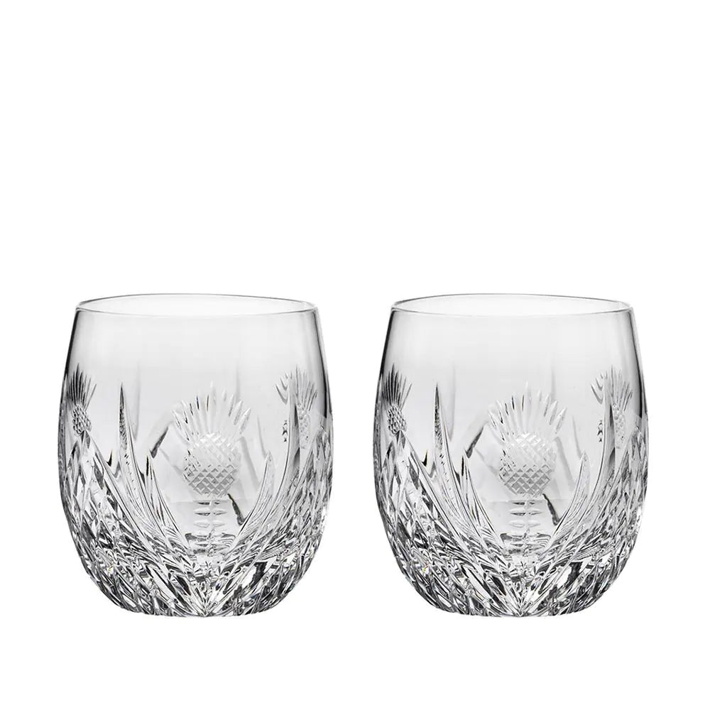 Scottish Thistle Large Barrel Tumbler G&T Set of 2
