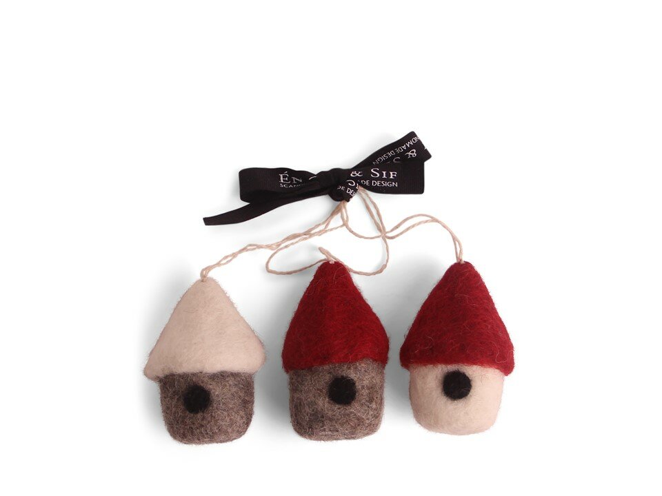 Mini Bird Houses-Set of 3