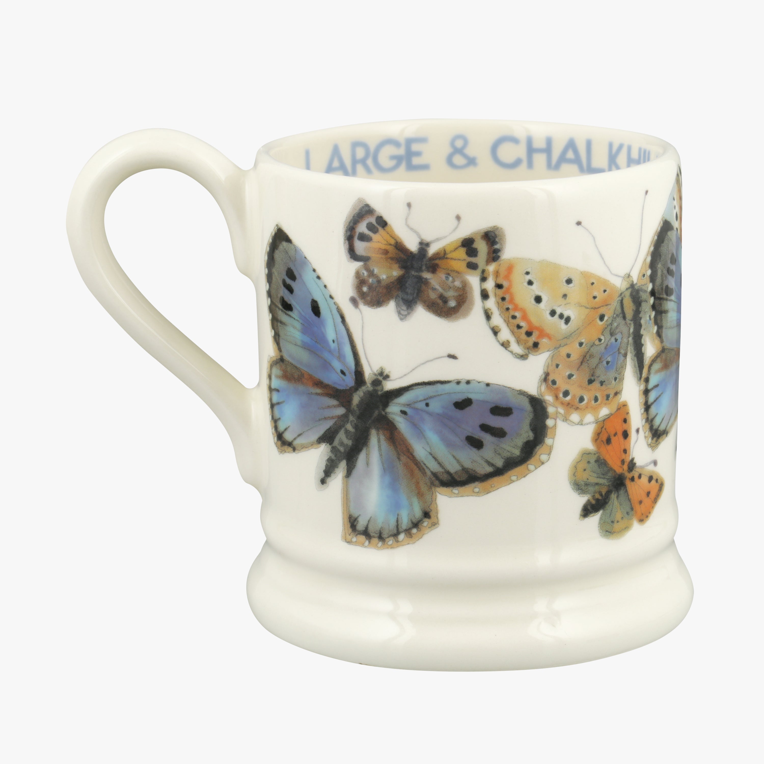 Half Pint Mug Common Blue Butterfly