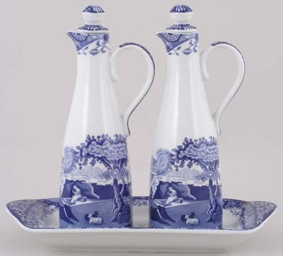 Blue Italian Oil & Vinegar Set