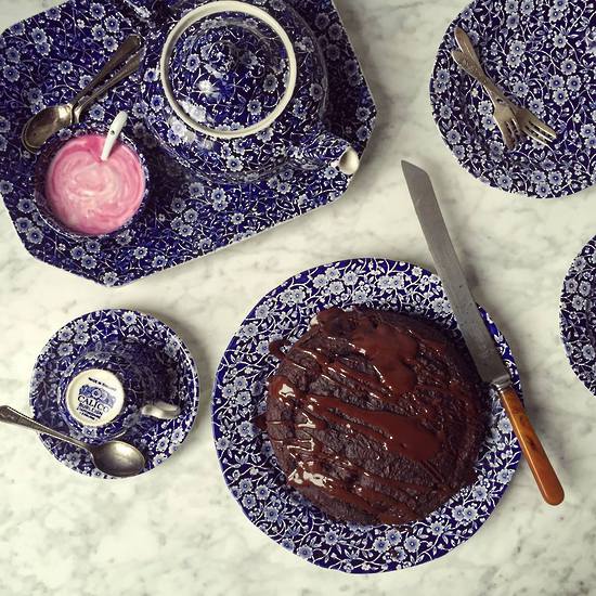 Blue Calico Pudding/Soup Bowl 20.5cm