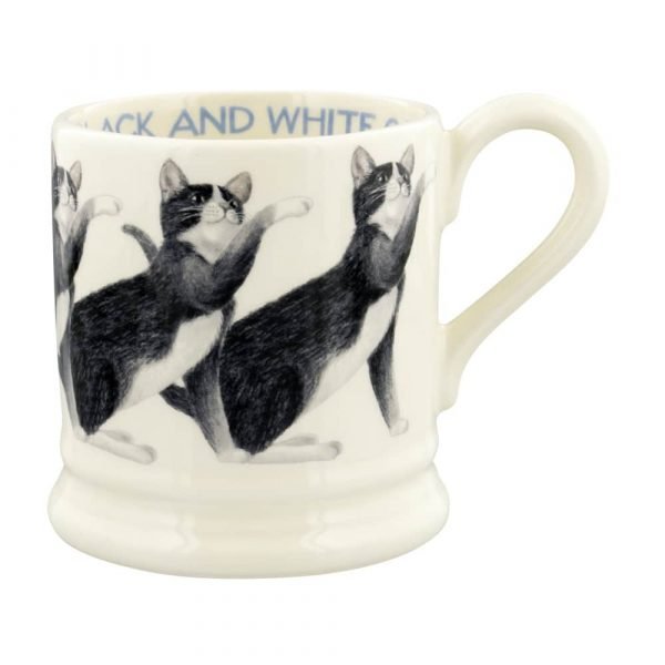 Half Pint Mug Black & White Cat