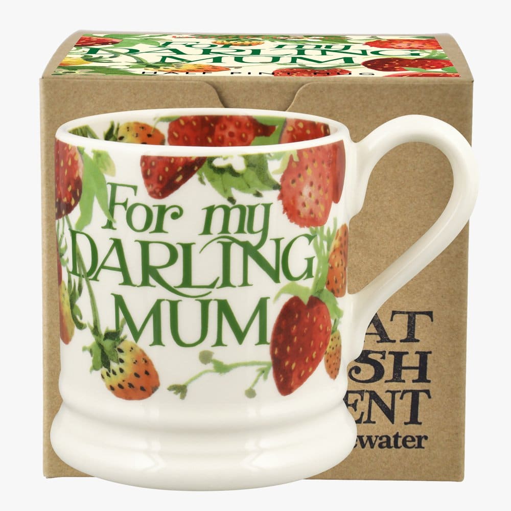 Half Pint Mug Strawberries For My Darling Mum