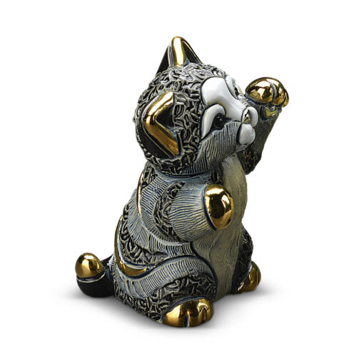 Striped Kitten With Yarn Ball
