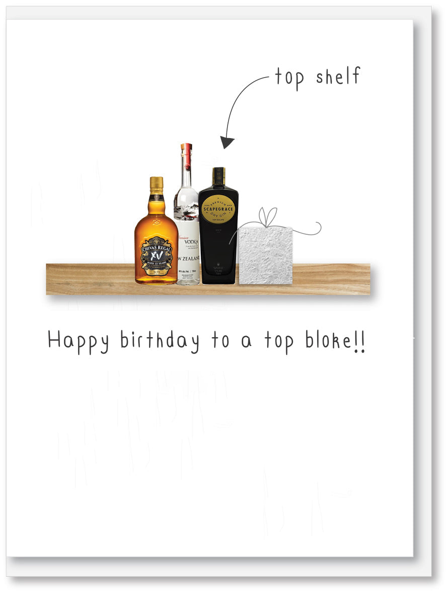 Greeting Card- Top Shelf