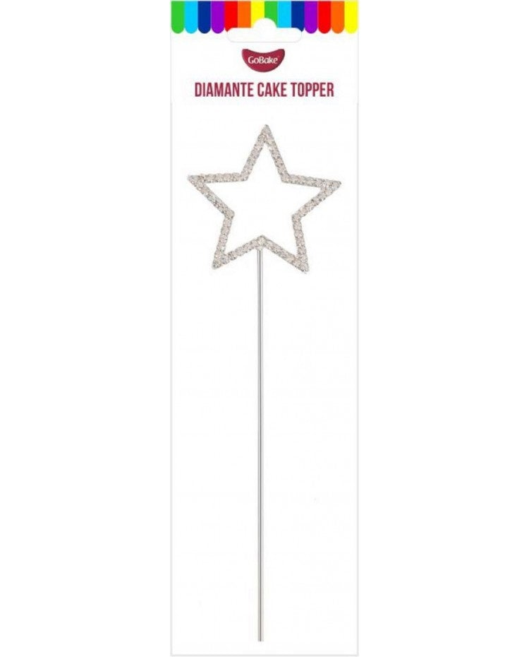 Silver Diamante Cake Topper
