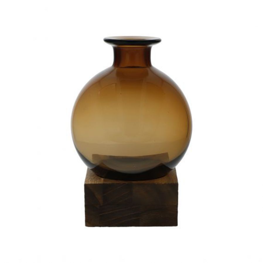 Smokey Amber Vase