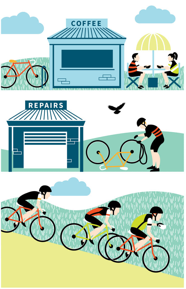 Tea Towel-Cycling
