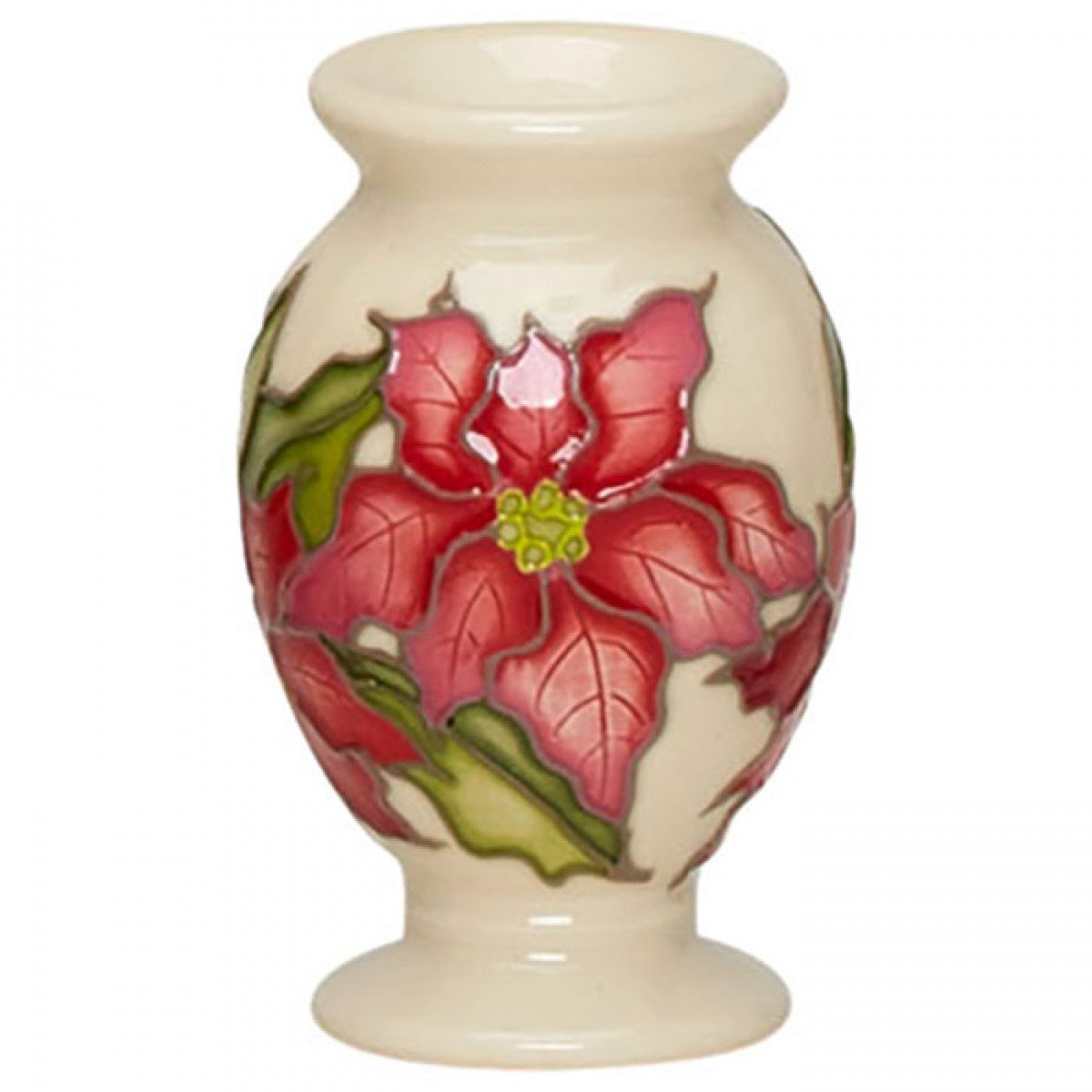 December Poinsettia Vase