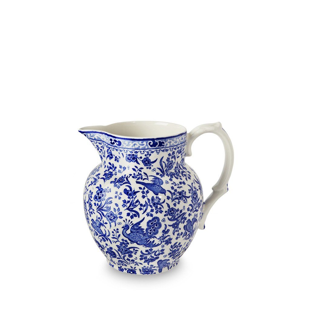 Blue Regal Peacock Etruscan Jug/ 1.1L