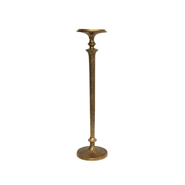 Hammered Pillar Candlestick Medium
