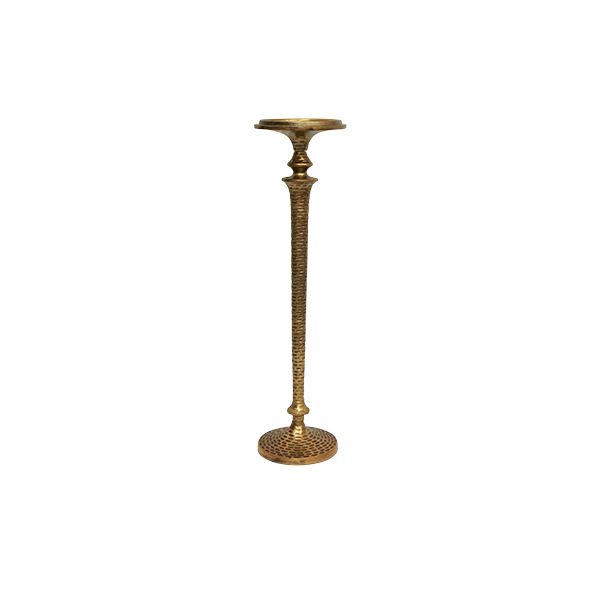 Hammered Pillar Candlestick Small