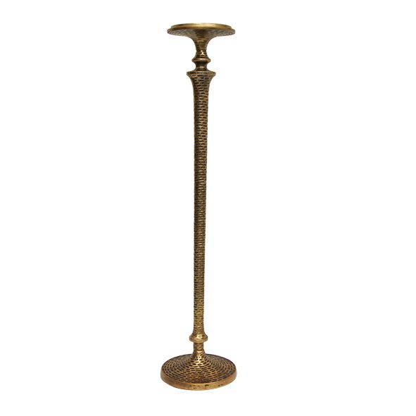 Hammered Pillar Candlestick Large