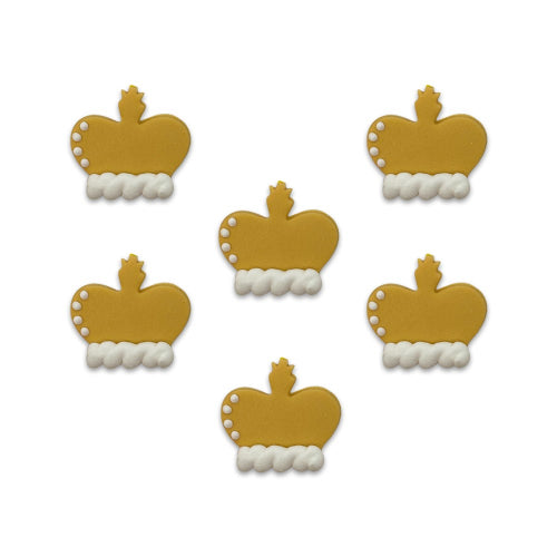 Edible Gold Crown Toppers