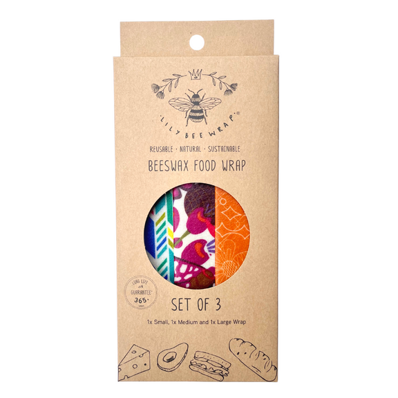Beeswax Wrap/ Set of 3/ Rainbow Warrior