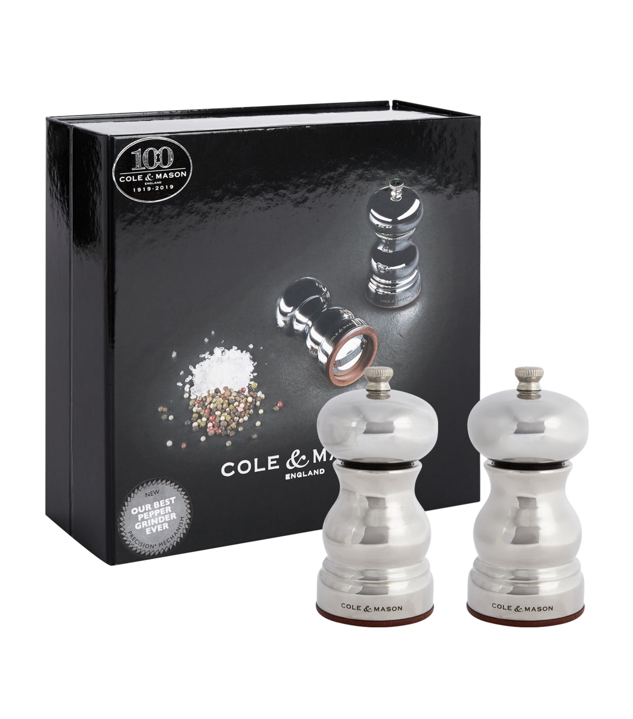 Stainless Steel Salt and Pepper Grinder Set