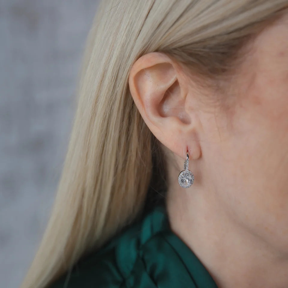 Oval Cubic Zirconia Earrings