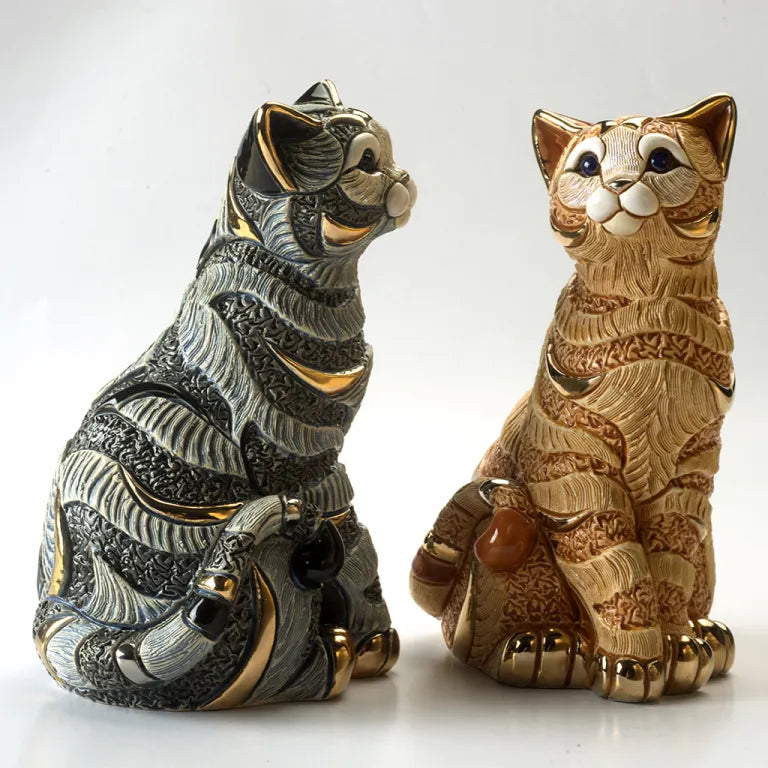 Striped Cat Blue Large