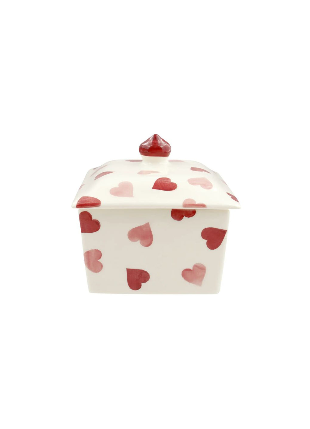 Pink Hearts Small  Butter Dish