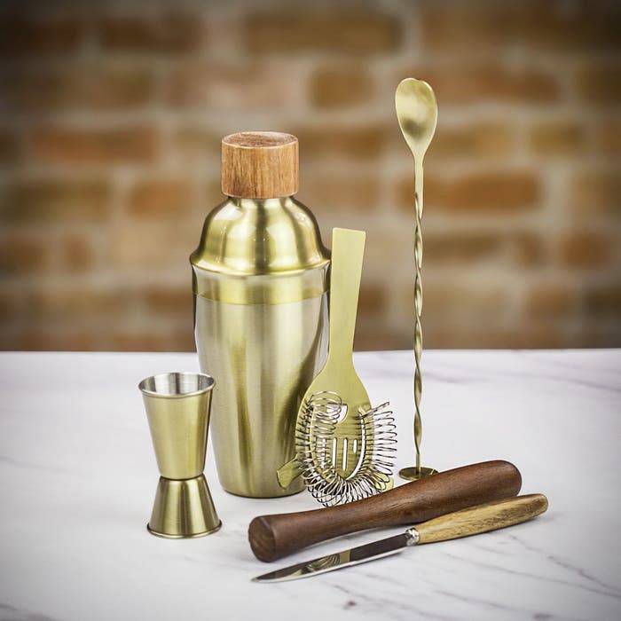 Brass Cocktail Set 6pc