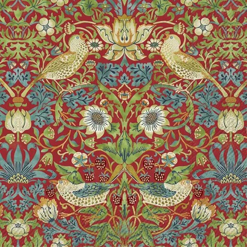 V & A Strawberry Thief Red