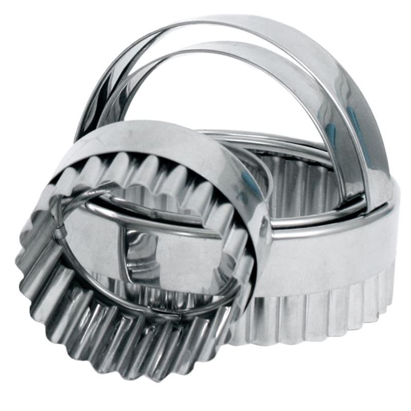 Crinkle Scone Cutters Set 3 W/Handle