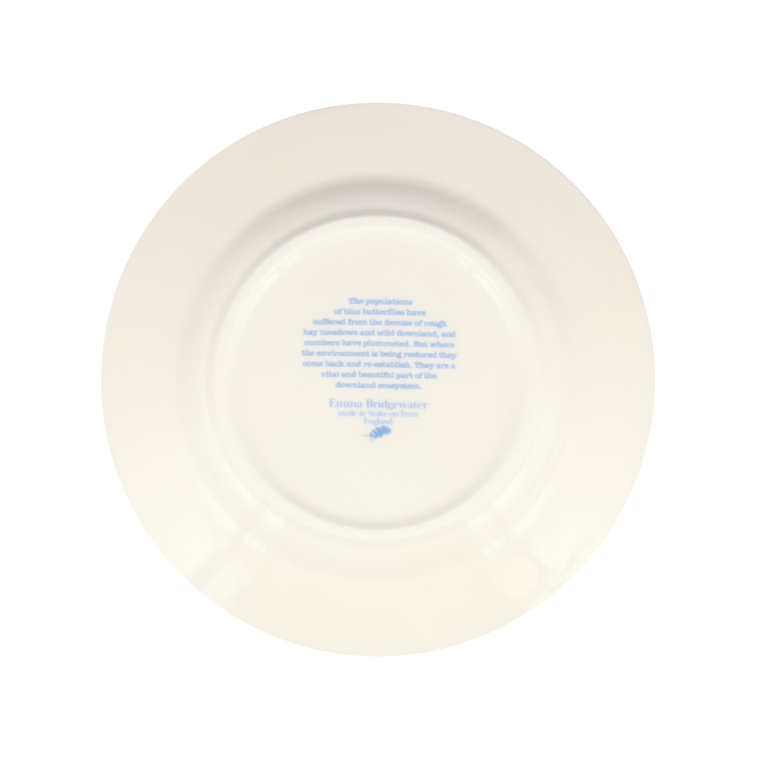 Common Blue Butterfly 8 1/2" Plate