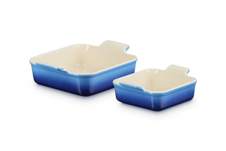 Heritage Square Dish Set Azure Blue