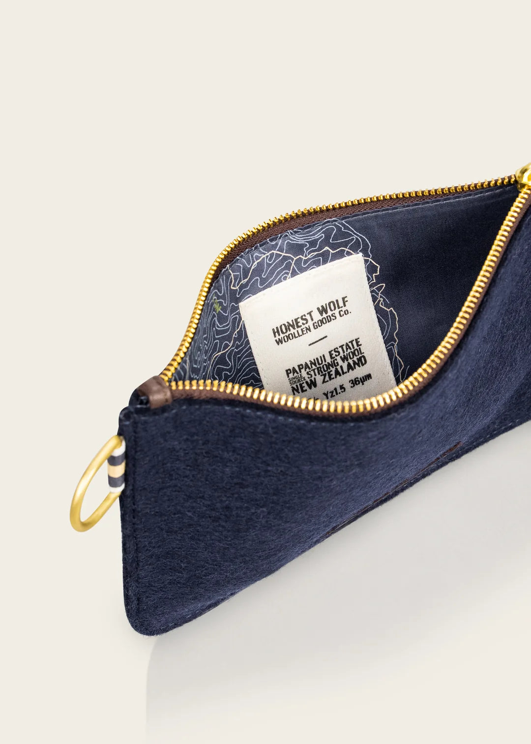 The Wool Pouch-Navy
