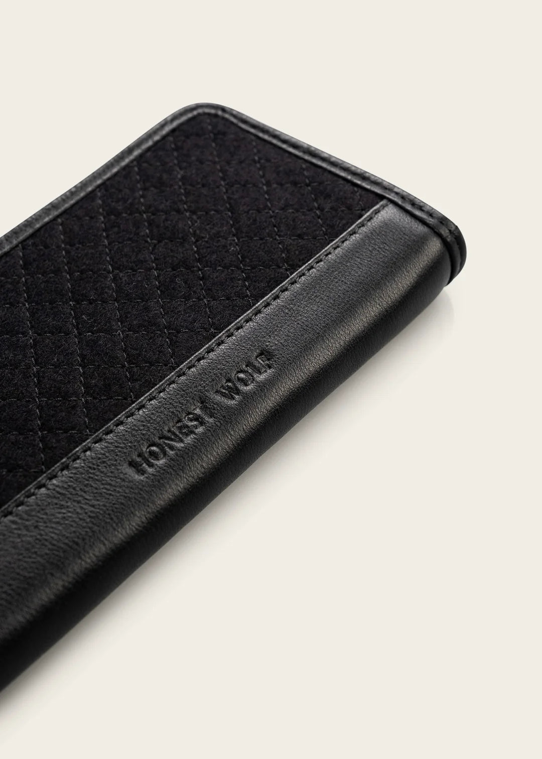 The Zip Wallet-Black Quilted
