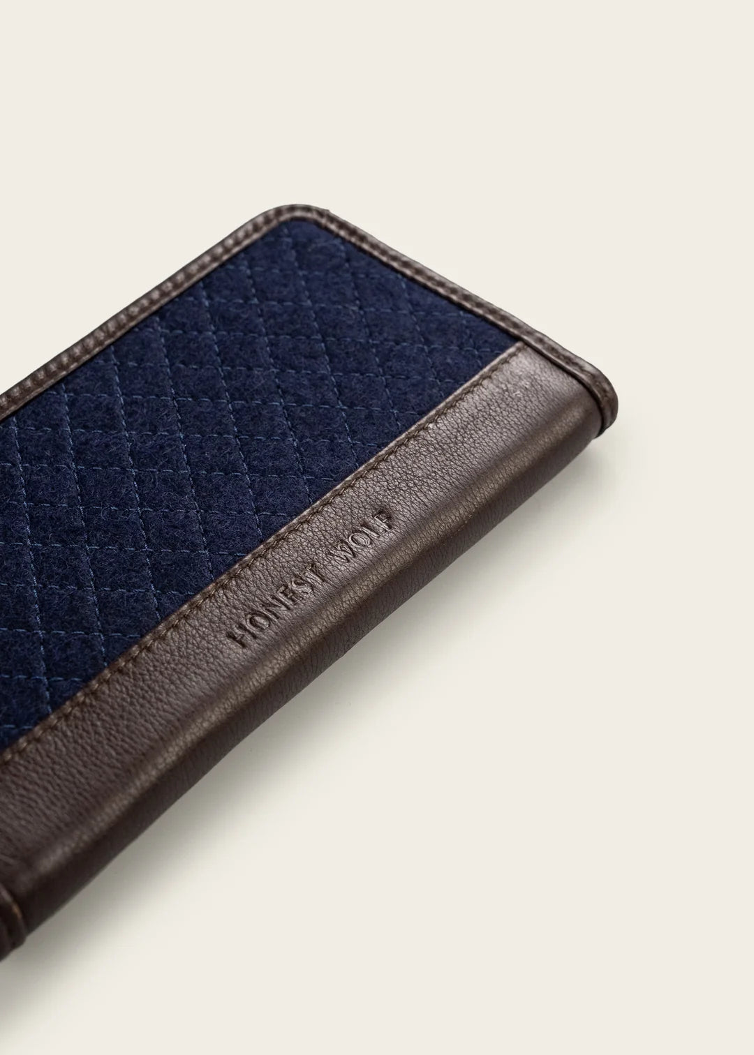 The Zip Wallet-Navy Quilted