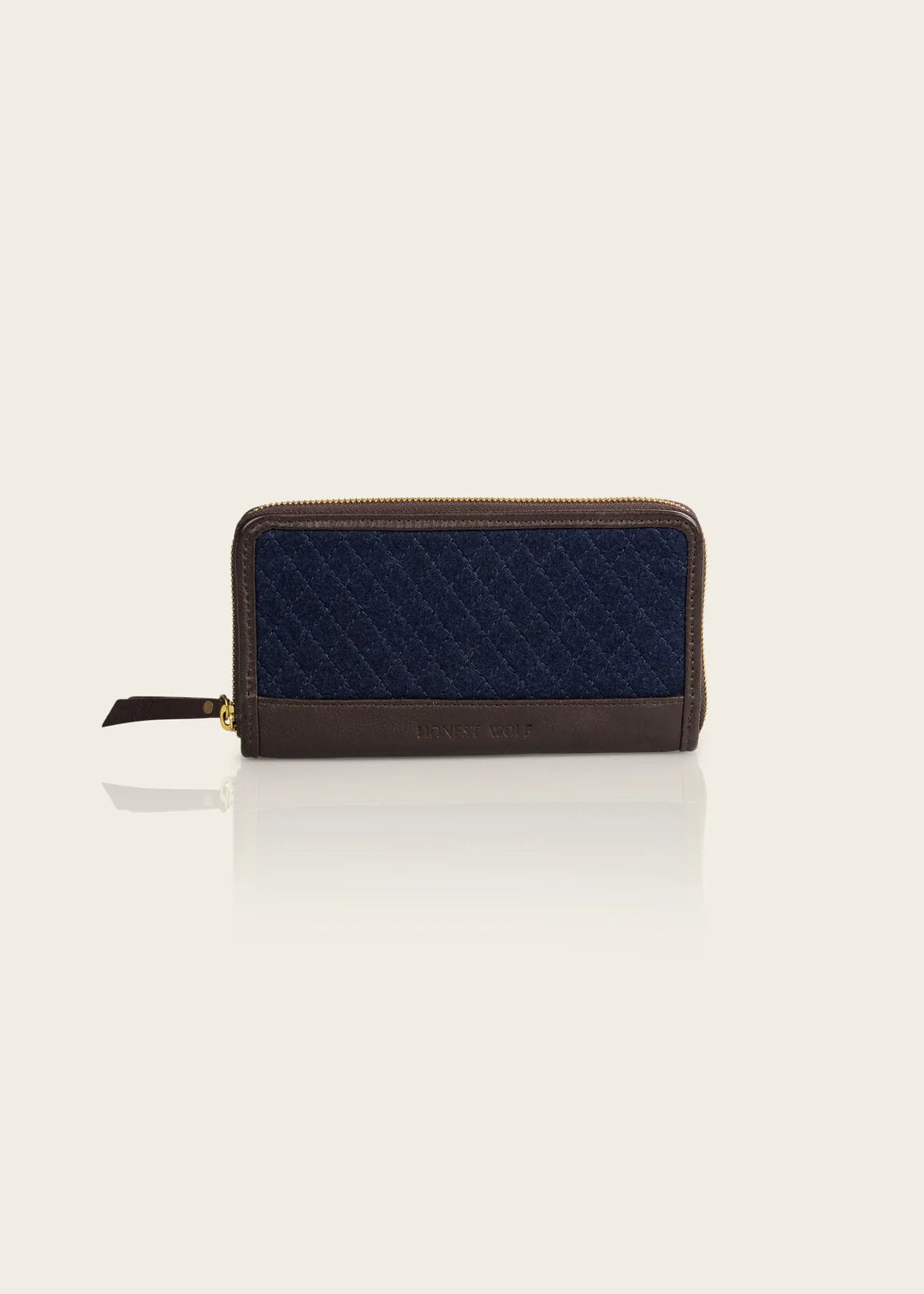 The Zip Wallet-Navy Quilted