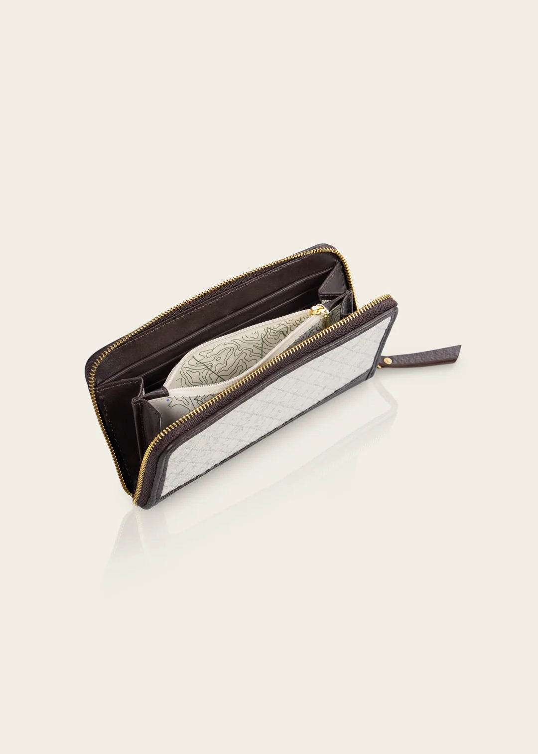 The Zip Wallet-Taupe Quilted