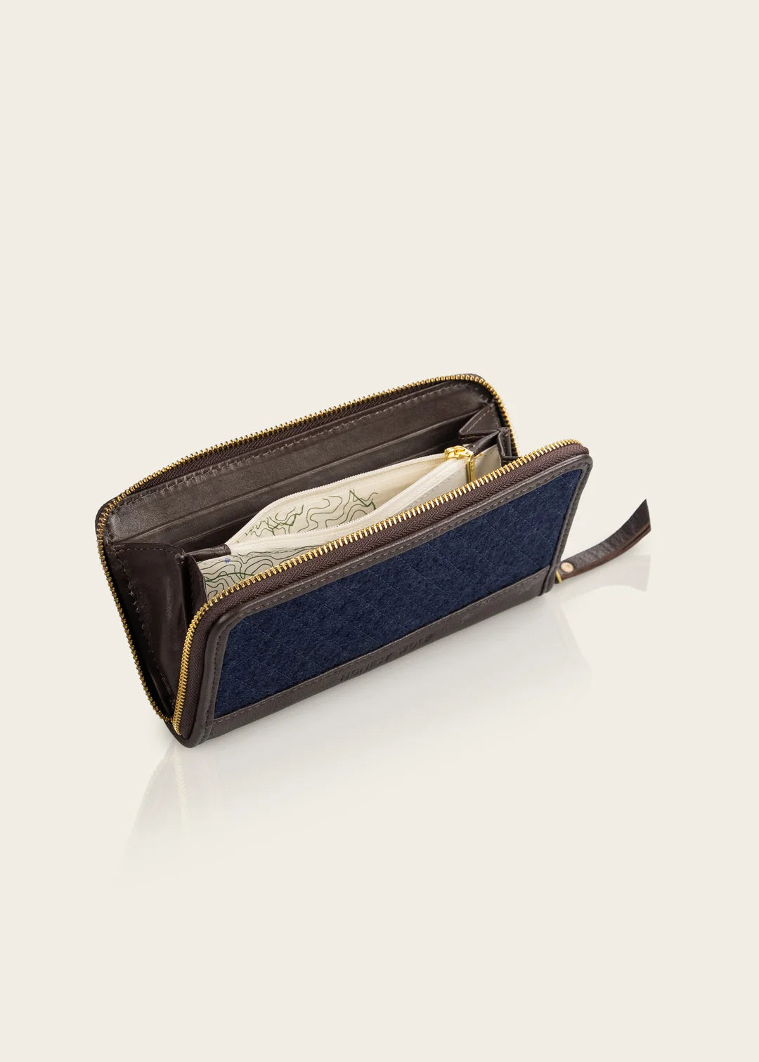 The Zip Wallet-Navy Quilted