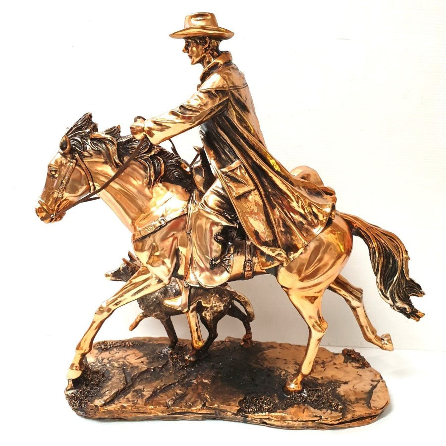 Bronze Stockman on Horse