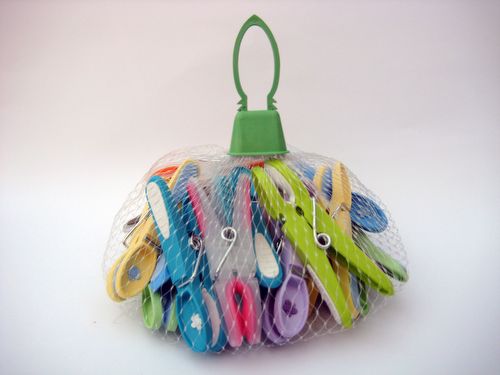 Pink Flower Pegs-Bag of 20