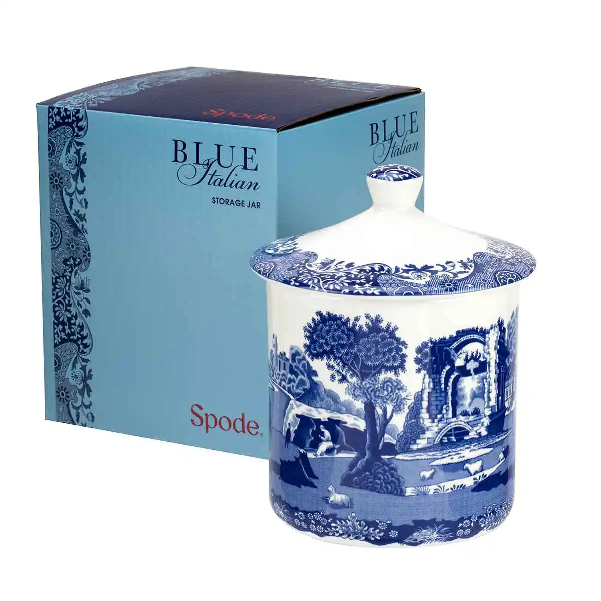 Blue Italian Storage Jar
