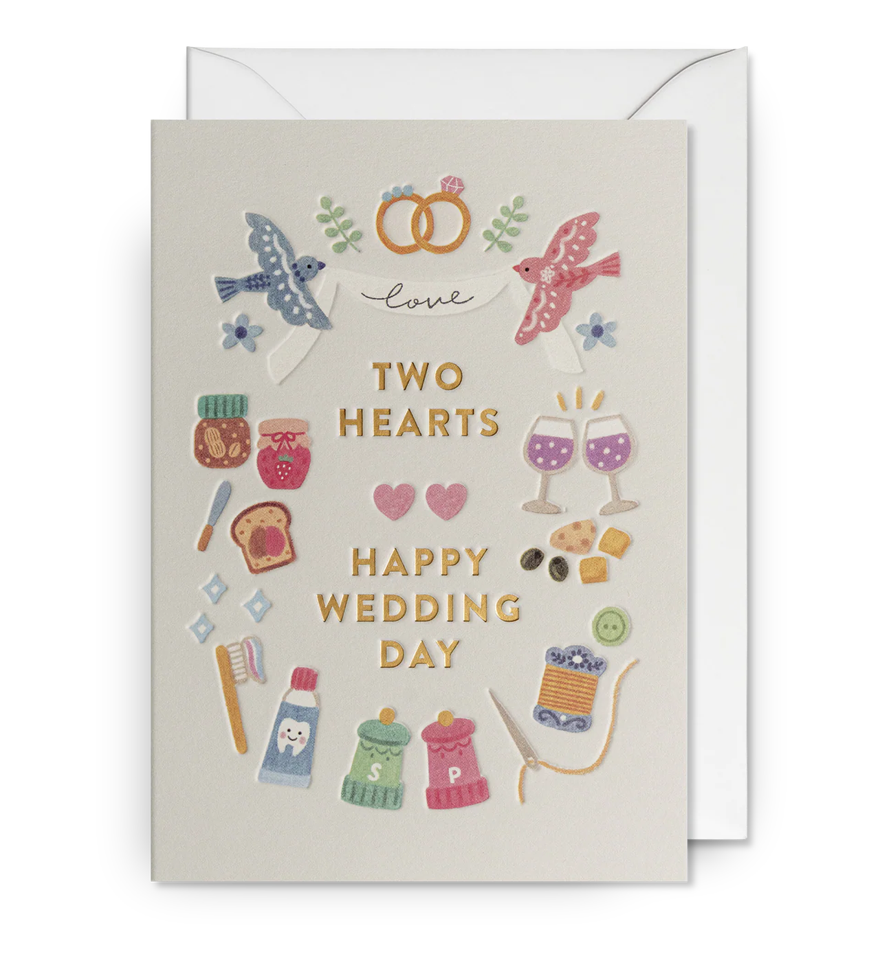 Two Hearts Happy Wedding Day