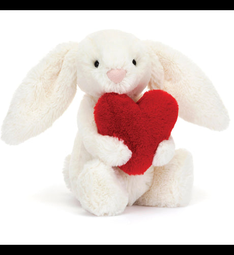 Bashful Red Love  Heart Bunny Small