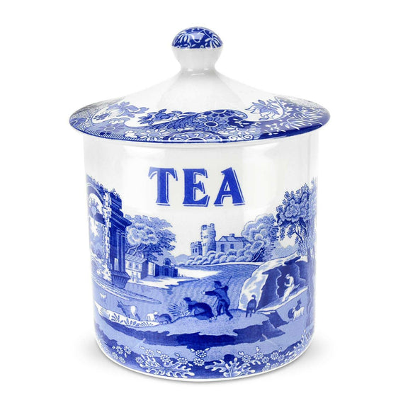 Blue Italian Tea Canister